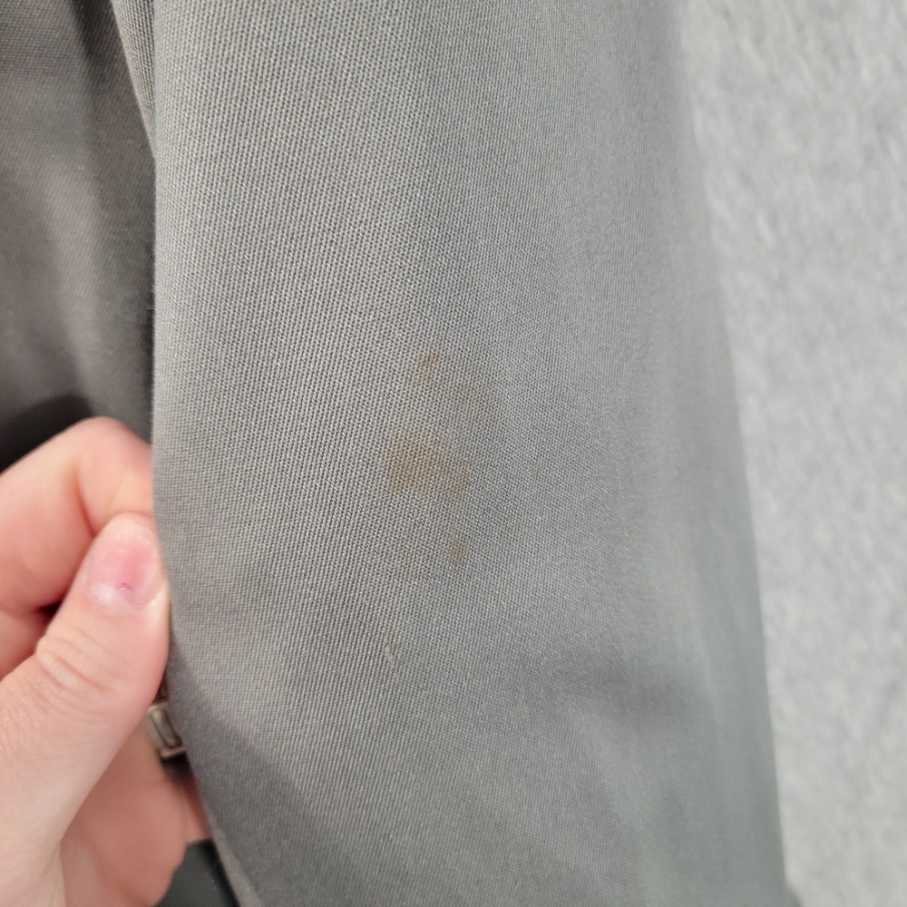 Vintage Towne London Fog Trench Coat Men 44 Gray Double Breasted Dark Academia - Picture 15 of 16